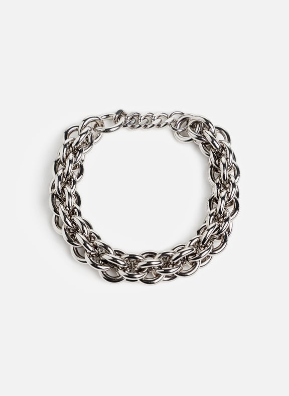 Dual chunky chain necklace Silver by 1017 ALYX 9SM 1017 ALYX 9SM Dual chunky chain necklace Silver