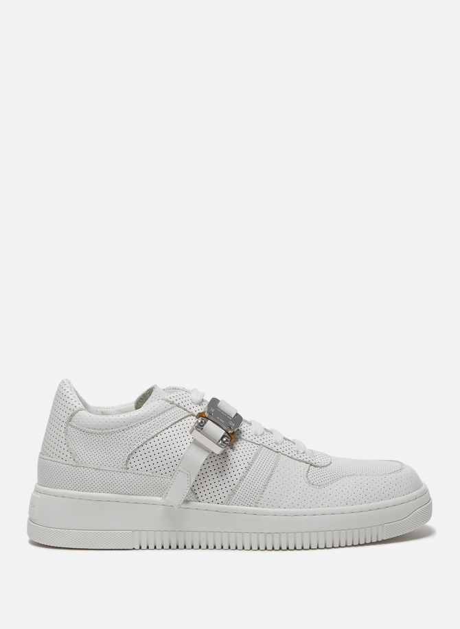 Buckle-embellished, perforated leather sneakers  1017 ALYX 9SM
