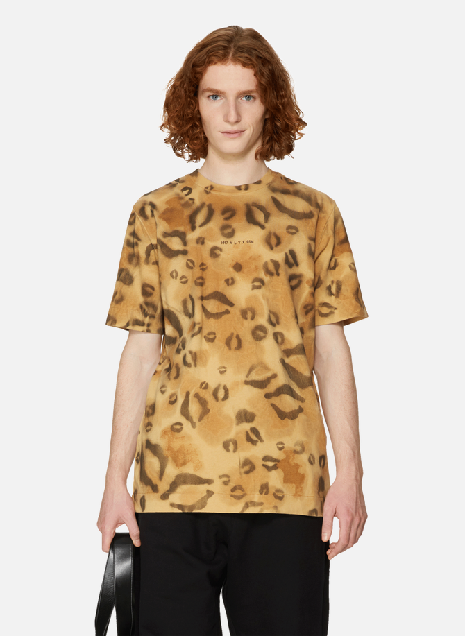 Leopard print cotton T-shirt 1017 ALYX 9SM
