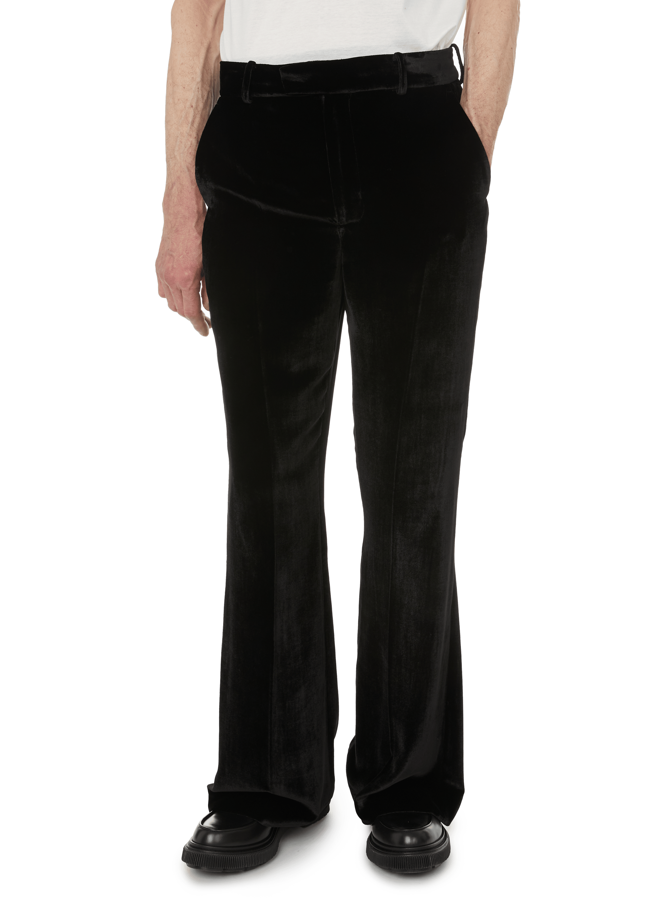 WIDE-LEG VELOUR TROUSERS - 73 LONDON 