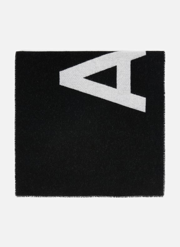Logo scarf Black by ACNE STUDIOS ACNE STUDIOS Logo scarf Black