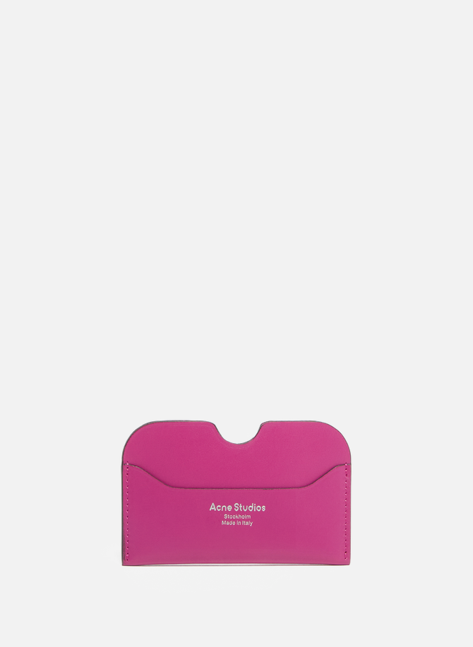 Grained leather card holder ACNE STUDIOS