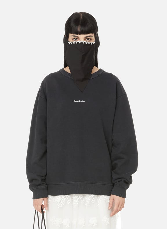 Logo sweatshirt Black by ACNE STUDIOS ACNE STUDIOS Logo sweatshirt Black