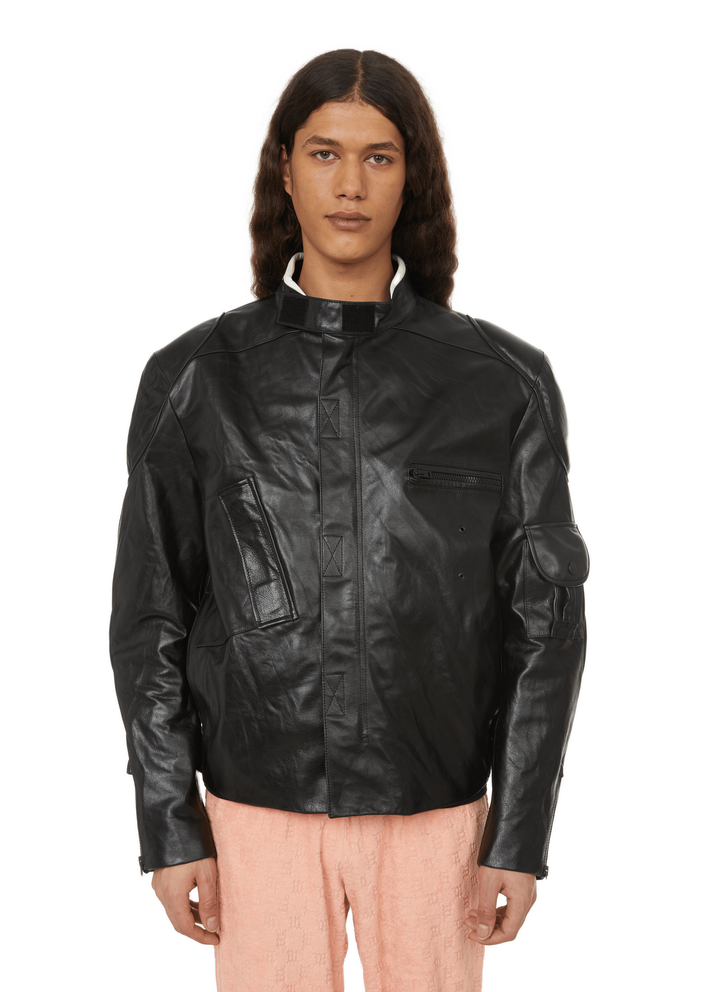 CROPPED LEATHER JACKET - ACNE STUDIOS 