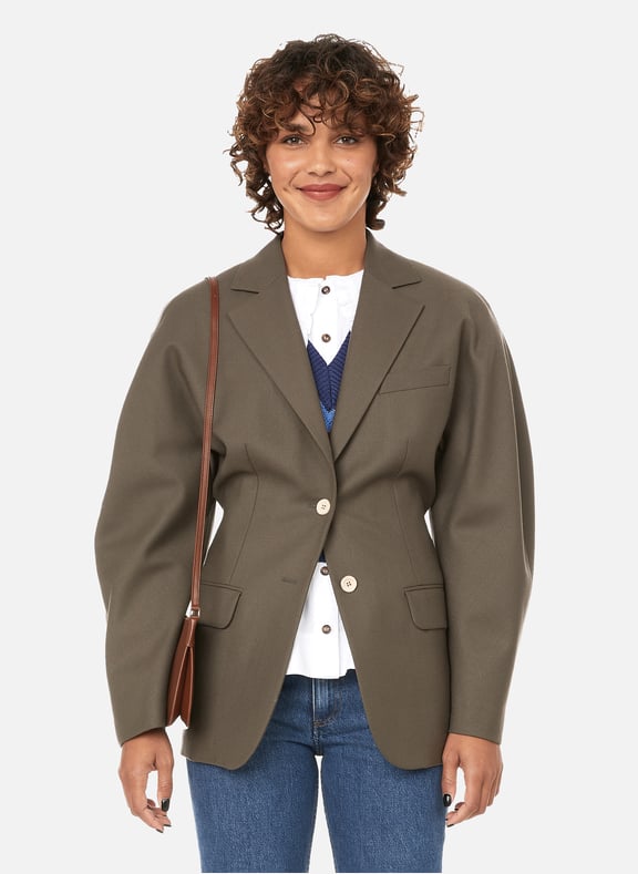 Oversized wool tailored jacket Grey by ACNE STUDIOS ACNE STUDIOS Oversized wool tailored jacket Grey