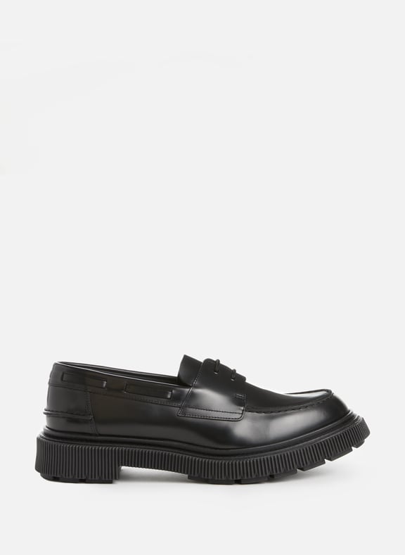 Leather boat shoes Black by ADIEU ADIEU Leather boat shoes Black