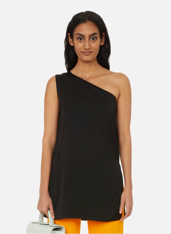 Asador asymmetric satin top Black by AERON AERON Asador asymmetric satin top Black