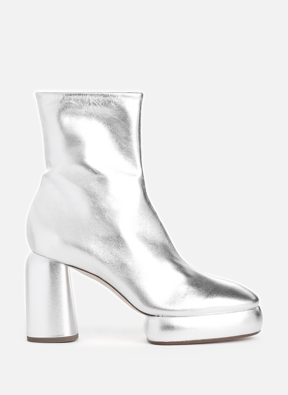 AEYDE Emmy leather boots Silver