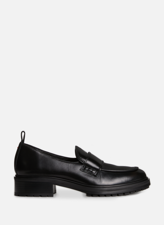 AEYDE Leather loafers Black