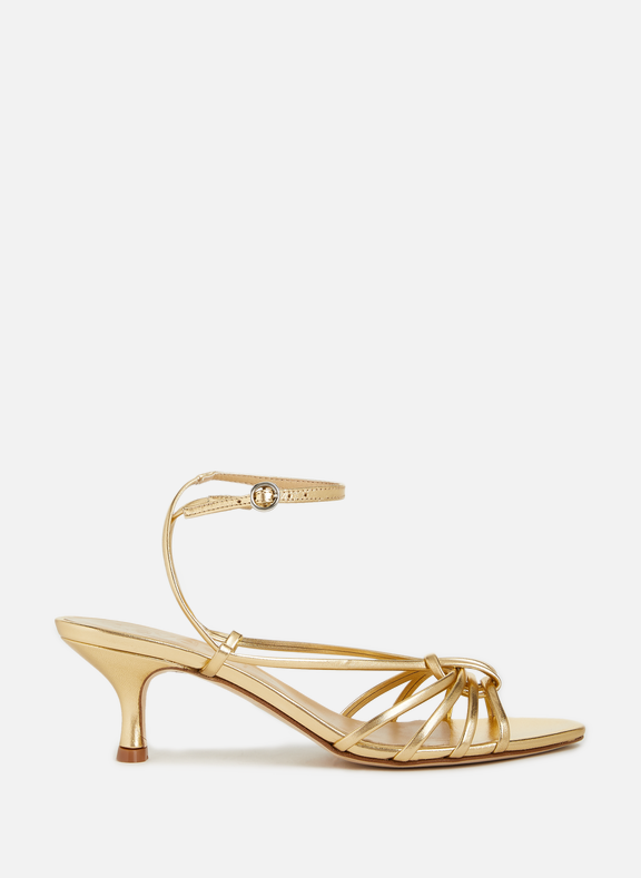 AEYDE Ulla metallic leather sandals Golden
