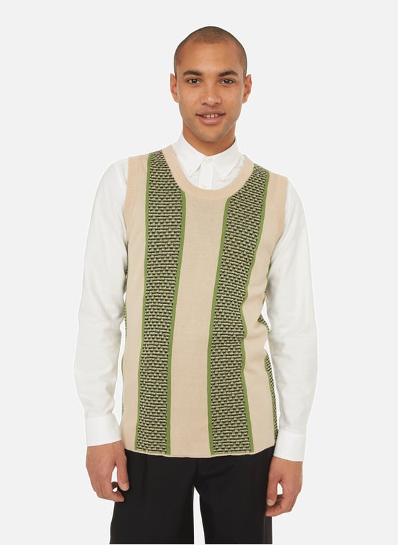 Sleeveless merino wool jumper Multicolour by AHLUWALIA AHLUWALIA Sleeveless merino wool jumper Multicolour