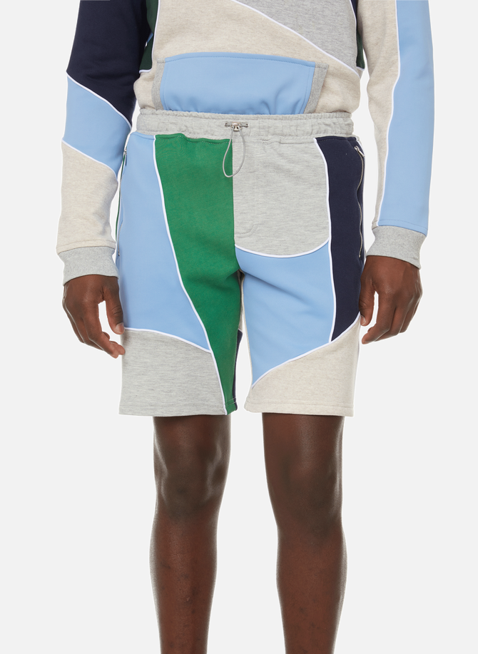 Multicoloured cotton fleece-blend shorts AHLUWALIA