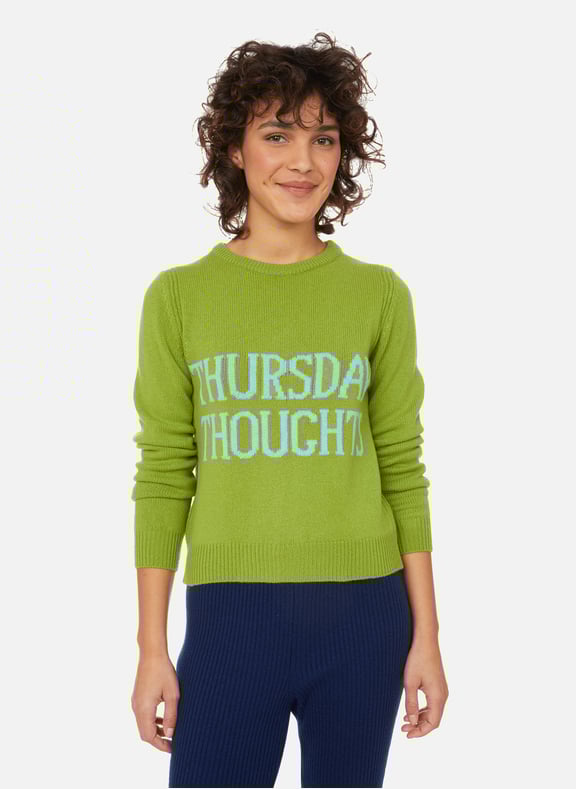 Virgin wool and cashmere jumper Green by ALBERTA FERRETTI ALBERTA FERRETTI Virgin wool and cashmere jumper Green