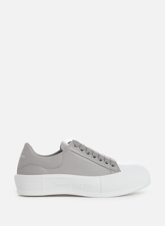 Deck leather lace-up sneakers  ALEXANDER MCQUEEN