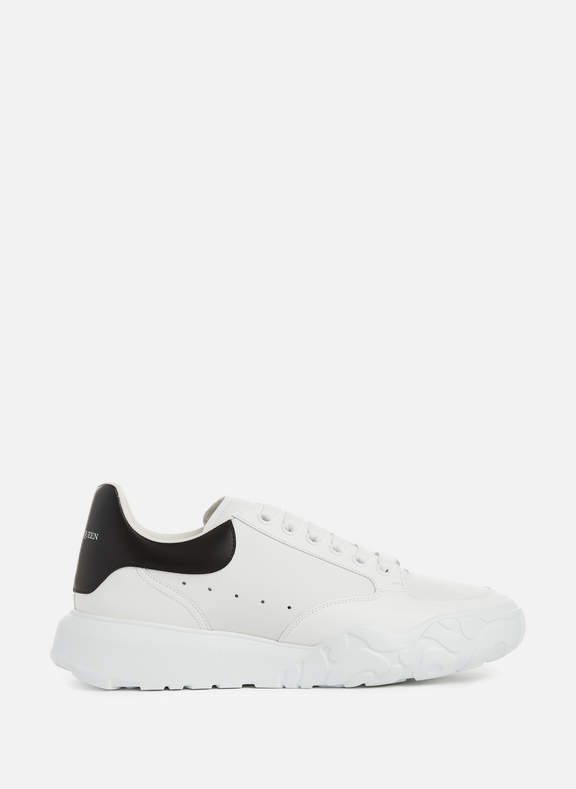 ALEXANDER MCQUEEN Oversized nappa leather sneakers  White