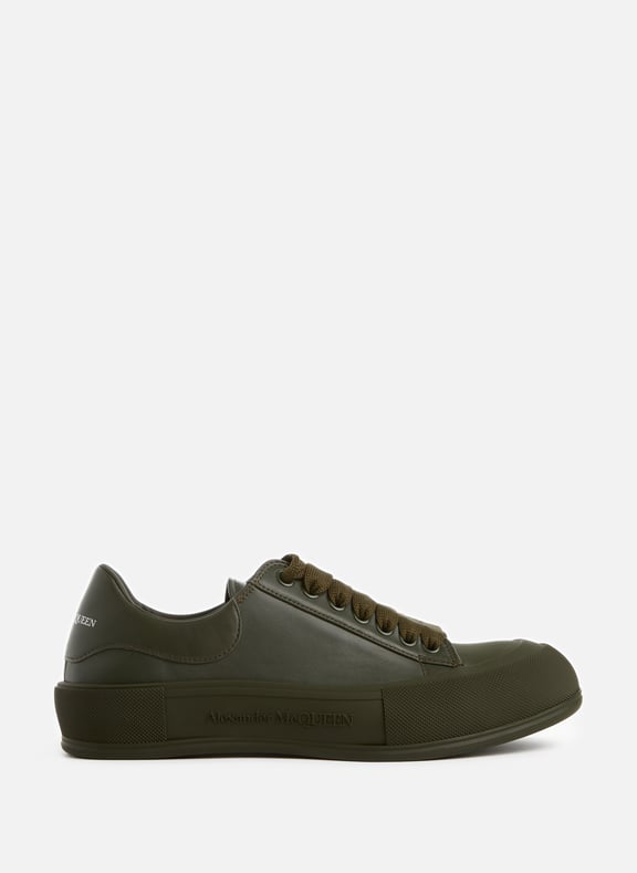 Deck leather sneakers Green by ALEXANDER MCQUEEN ALEXANDER MCQUEEN Deck leather sneakers Green