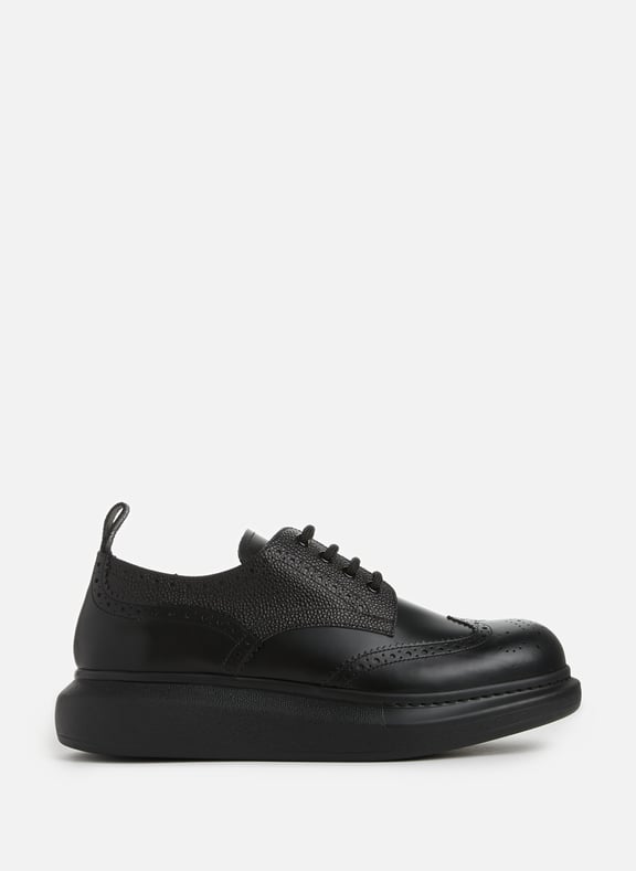 Leather derby sneakers Black by ALEXANDER MCQUEEN ALEXANDER MCQUEEN Leather derby sneakers Black