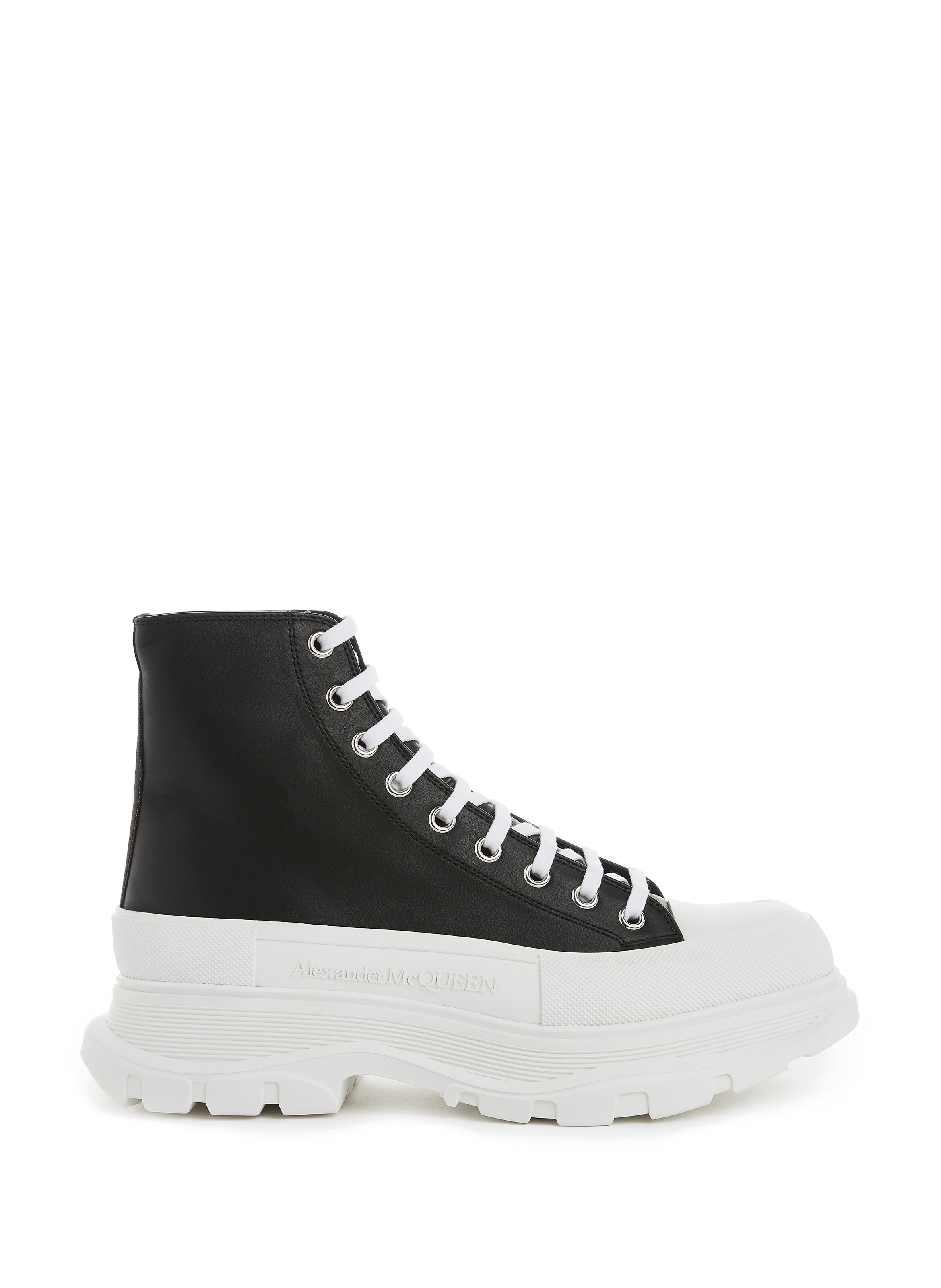 black leather alexander mcqueen sneakers