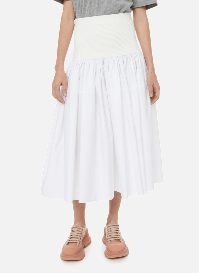 Mid-length cotton poplin skirt ALEXANDER MCQUEEN