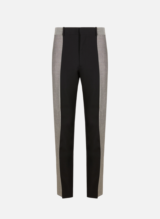 Two-tone wool and mohair trousers ALEXANDER MCQUEEN