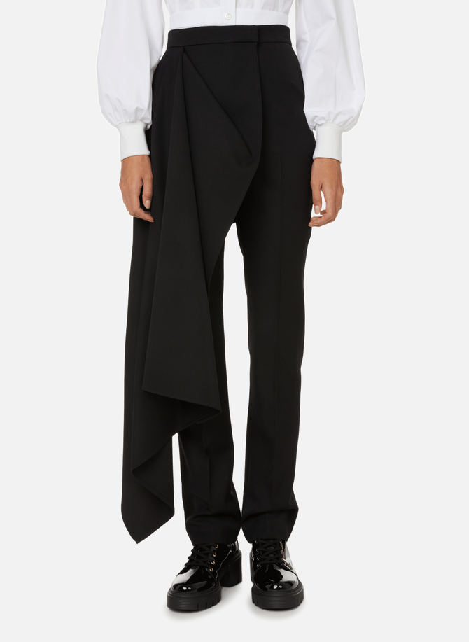 Tailored trousers with draped detail ALEXANDER MCQUEEN