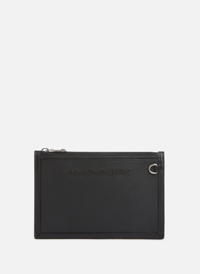 Zipped grained leather pouch ALEXANDER MCQUEEN