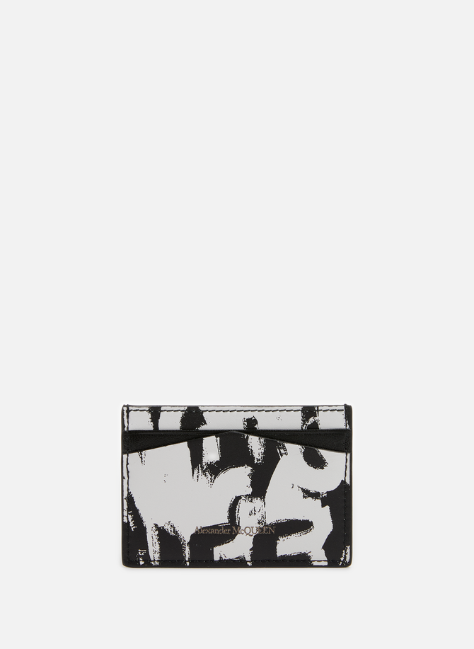 Printed leather card holder ALEXANDER MCQUEEN