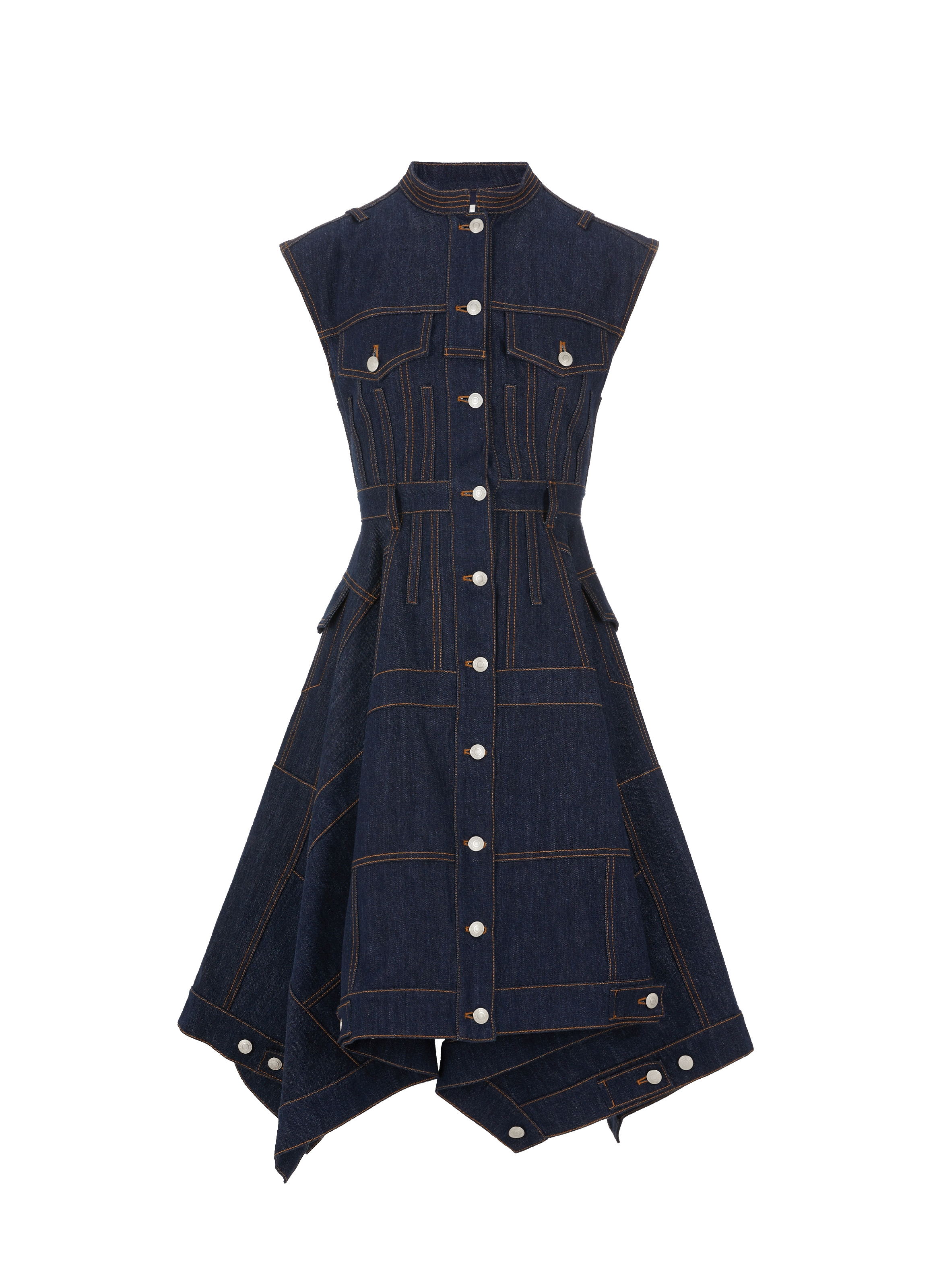 DENIM MIDI DRESS ALEXANDER MCQUEEN for WOMEN