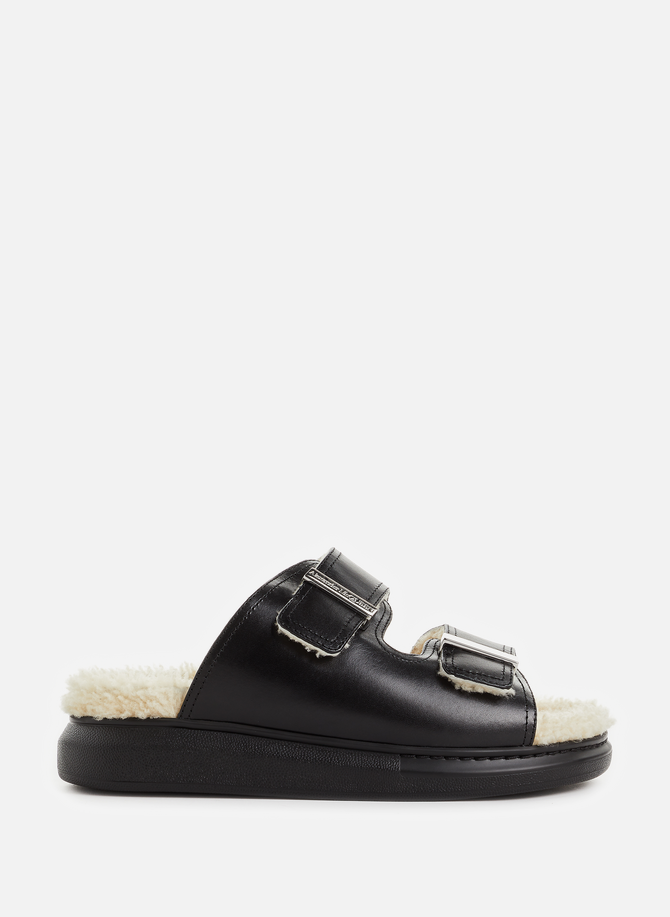 Shearling-lined leather sandals ALEXANDER MCQUEEN
