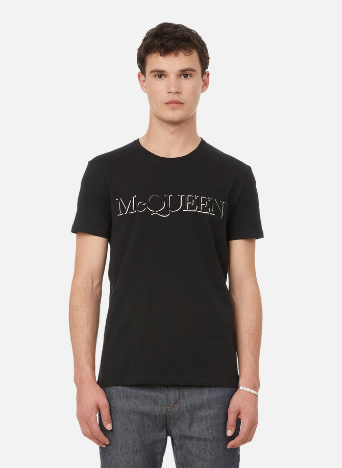 Embroidered cotton T-shirt ALEXANDER MCQUEEN