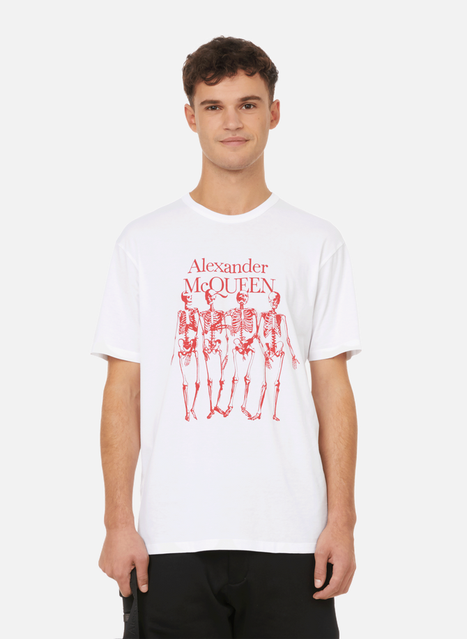 Skeleton print cotton T-shirt ALEXANDER MCQUEEN