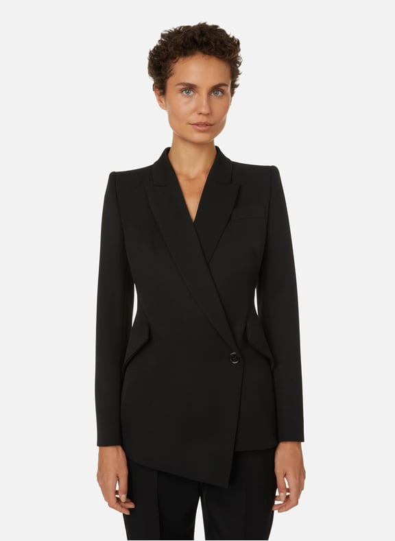 Fitted wool jacket hotsell