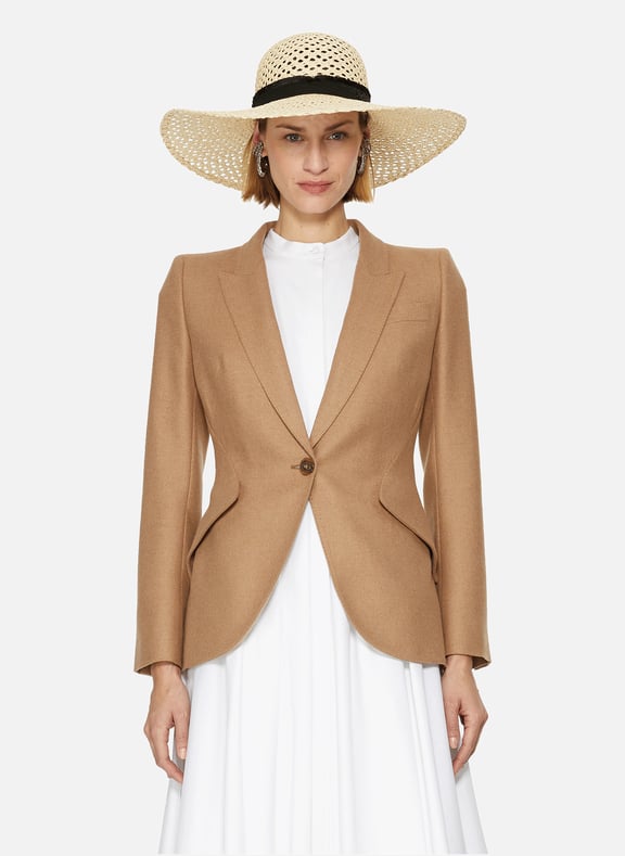 Felt Jacket Beige by ALEXANDER MCQUEEN ALEXANDER MCQUEEN Felt Jacket Beige