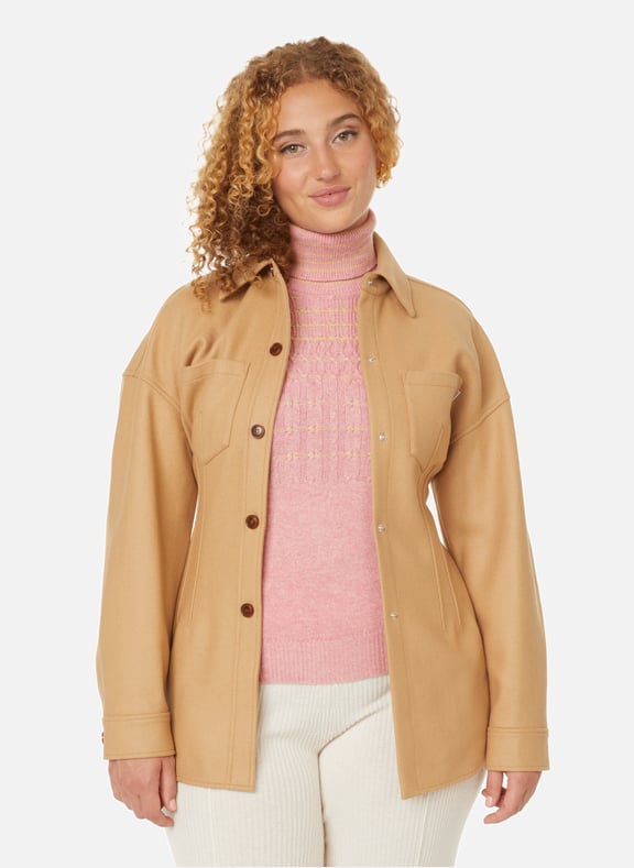 Wool-blend blouse Beige by ALEXANDER WANG ALEXANDER WANG Wool-blend blouse Beige