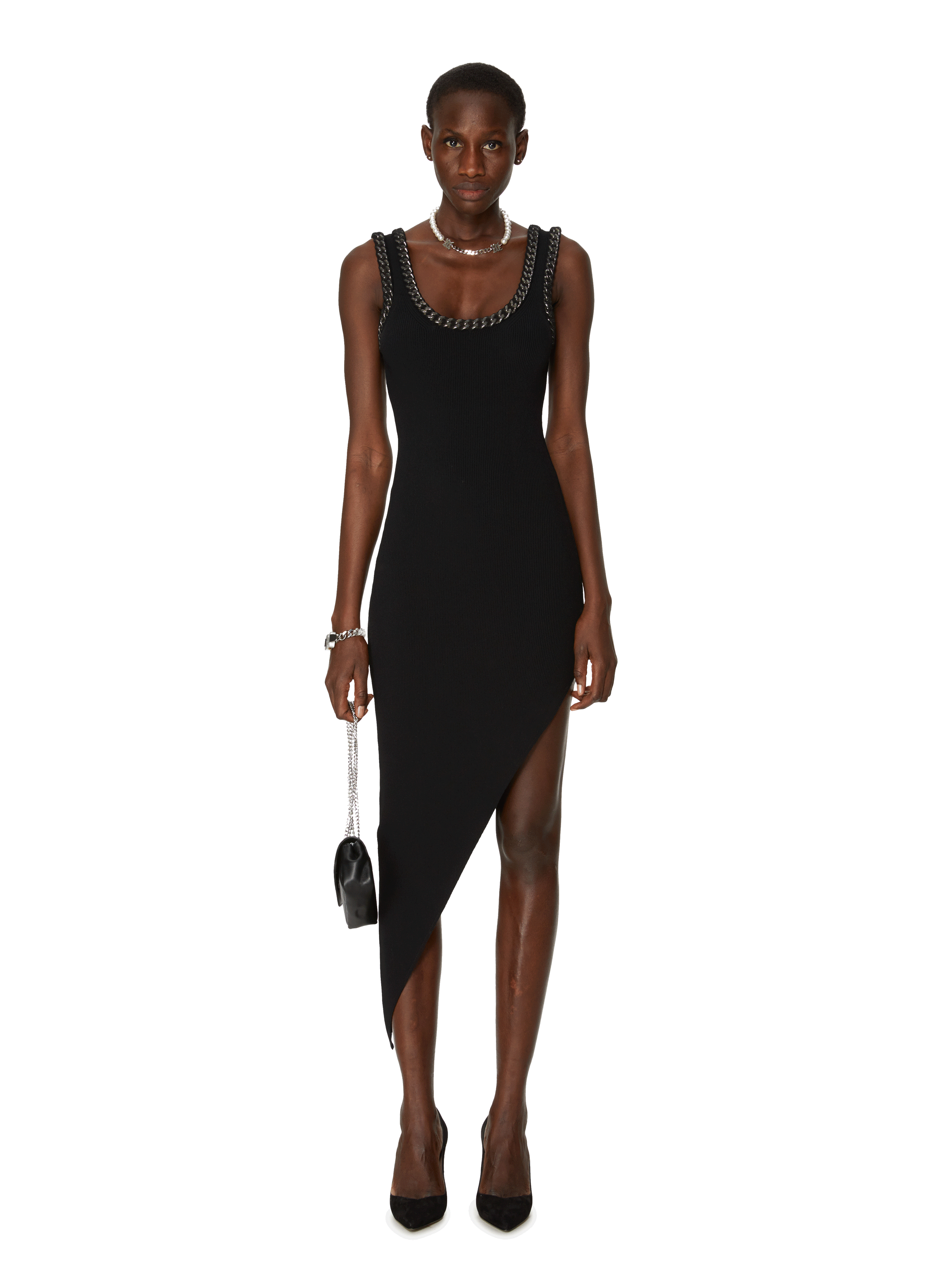 alexander wang long black dress