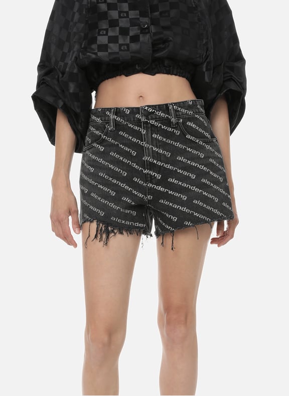 Logo shorts Black by ALEXANDER WANG ALEXANDER WANG Logo shorts Black