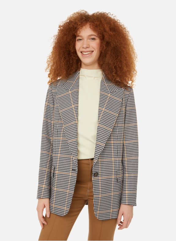 Cotton houndstooth blazer Multicolour by ALEXANDRE VAUTHIER ALEXANDRE VAUTHIER Cotton houndstooth blazer Multicolour