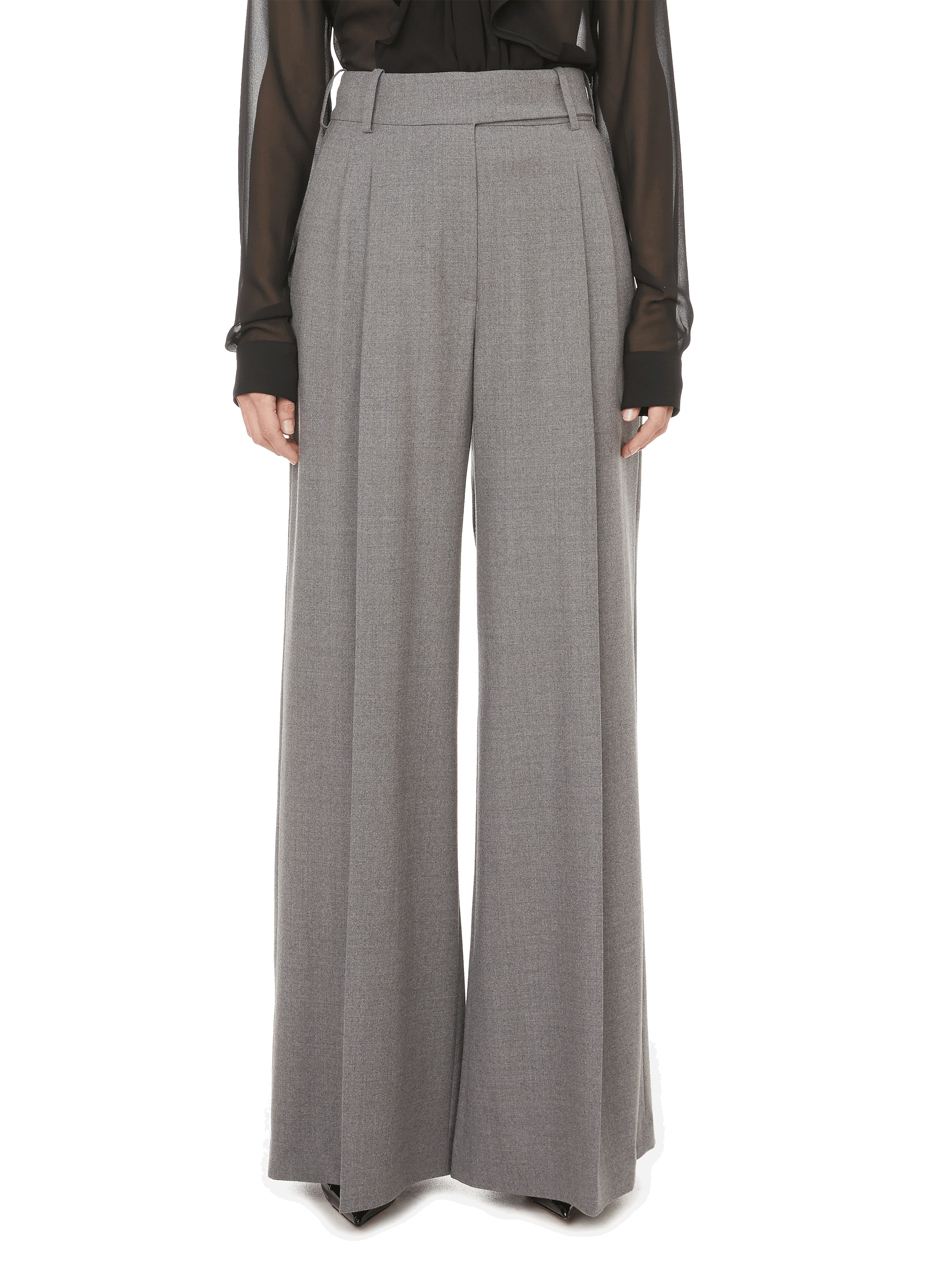 WIDE-LEG WOOL TROUSERS - ALEXANDRE 