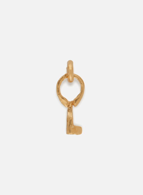 Boucle d'oreille the Key of Vunerability en bronze plaqué or GoldenALIGHIERI 