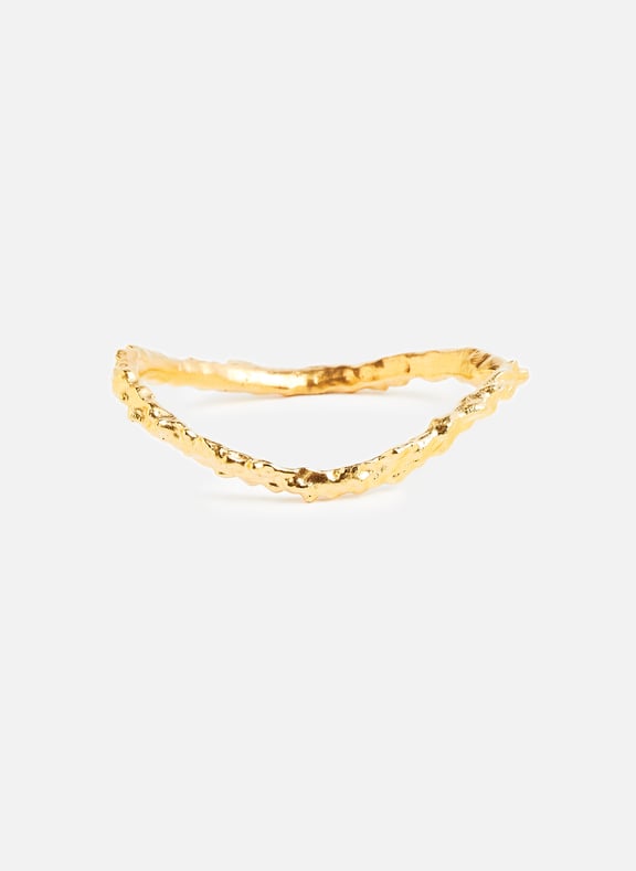 Hammered ring design Golden by ALIGHIERI ALIGHIERI Hammered ring design Golden