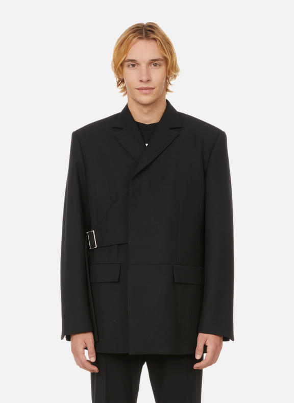 AMBUSH Asymmetric wool-blend blazer Black