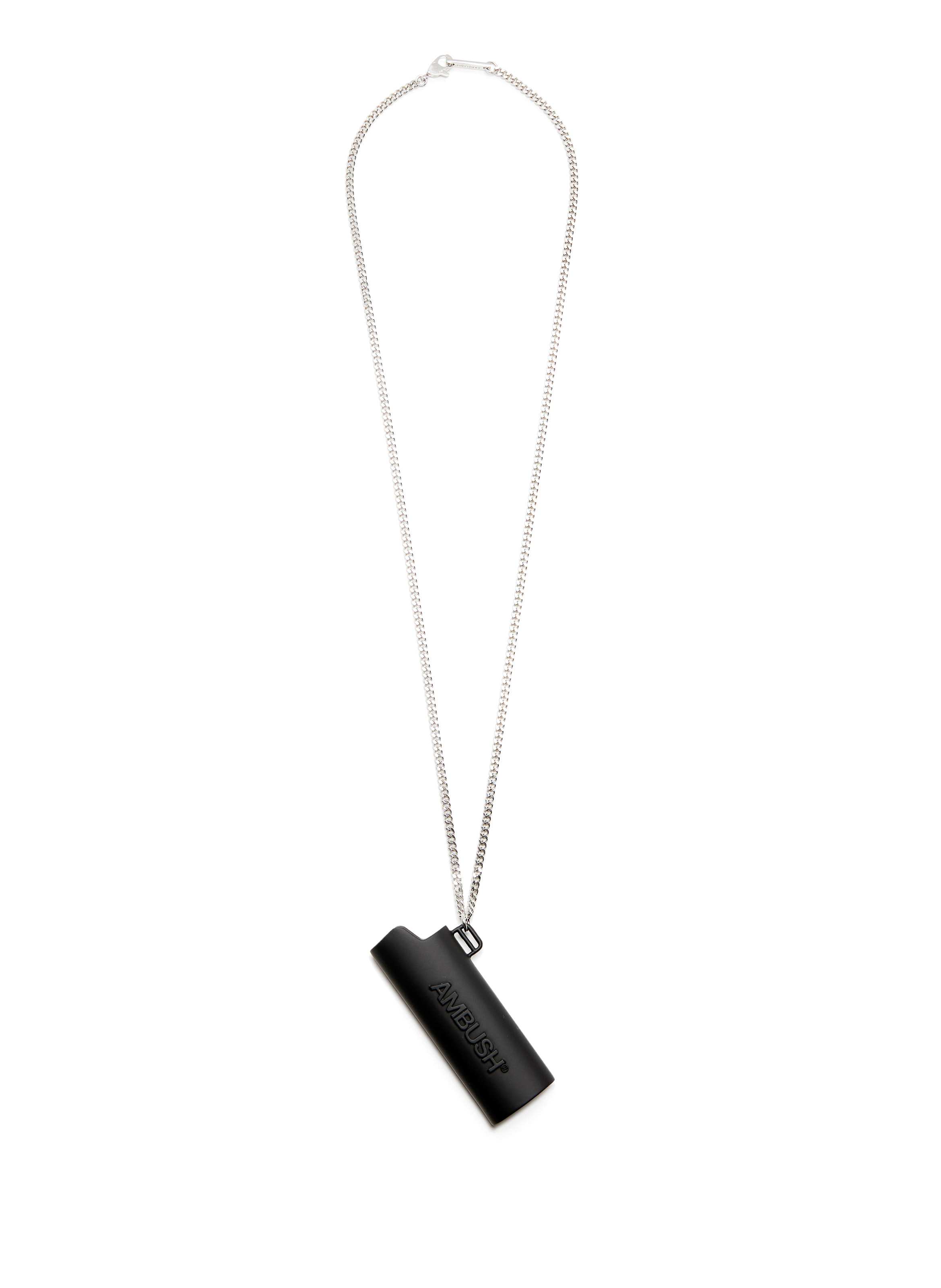 Ambush Logo Lighter Charm Necklace in Black for Men Mens Jewellery Necklaces 