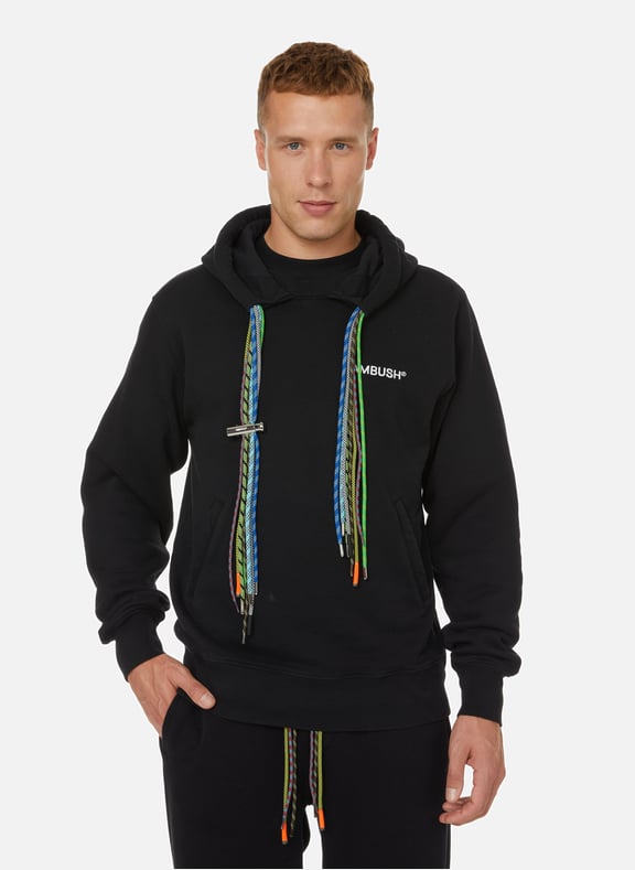 Hoodie with laces Black by AMBUSH AMBUSH Hoodie with laces Black