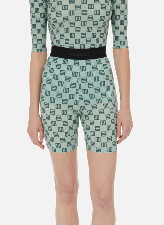 Monogram cycling shorts Green by AMBUSH AMBUSH Monogram cycling shorts Green