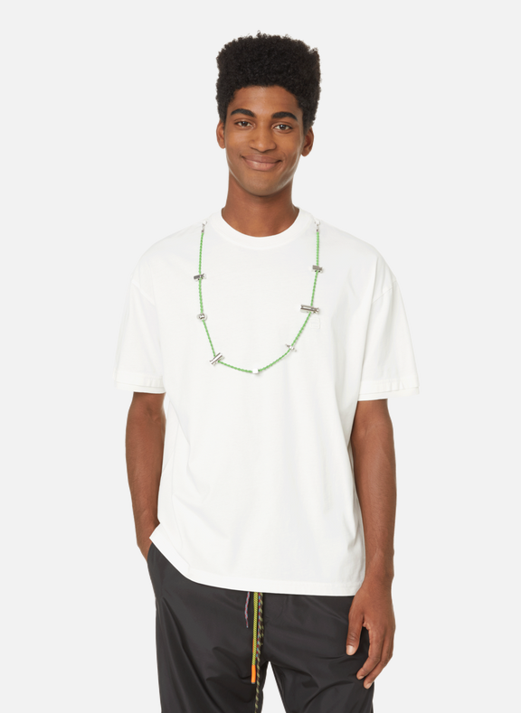 AMBUSH T-shirt with cord necklace Beige