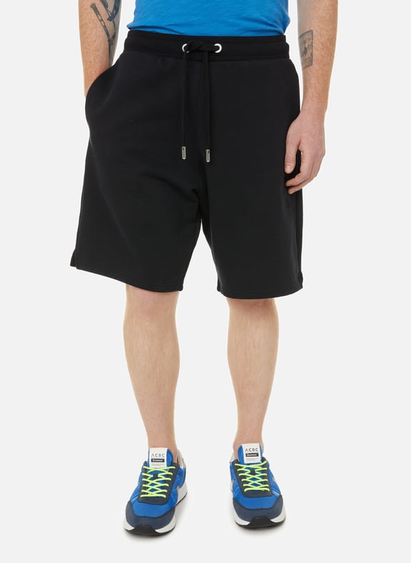 Organic cotton fleece shorts Black by AMI PARIS AMI PARIS Organic cotton fleece shorts Black
