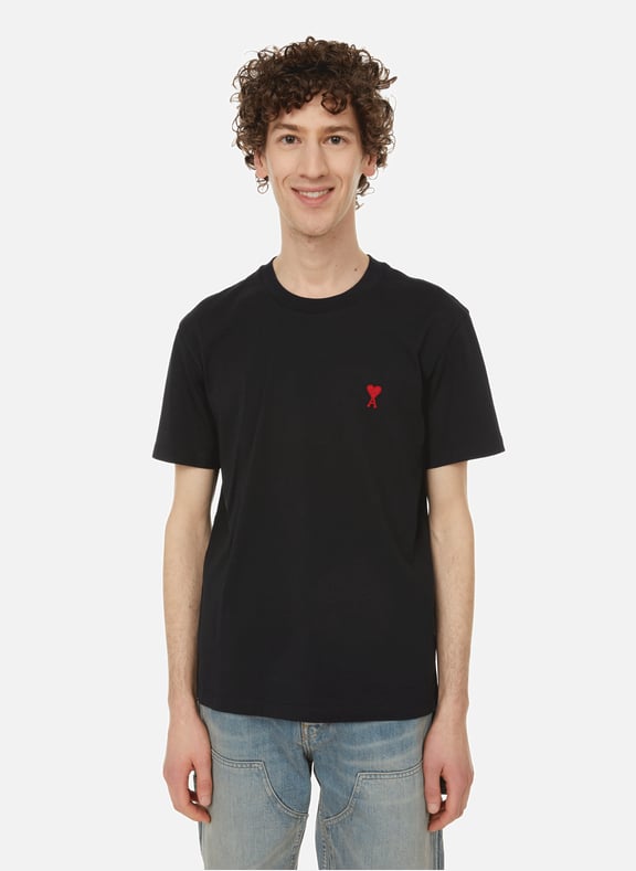 Organic cotton T-shirt Black by AMI PARIS AMI PARIS Organic cotton T-shirt Black