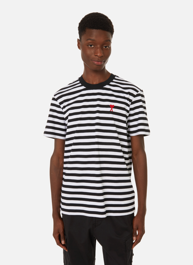 Striped organic cotton T-shirt AMI PARIS