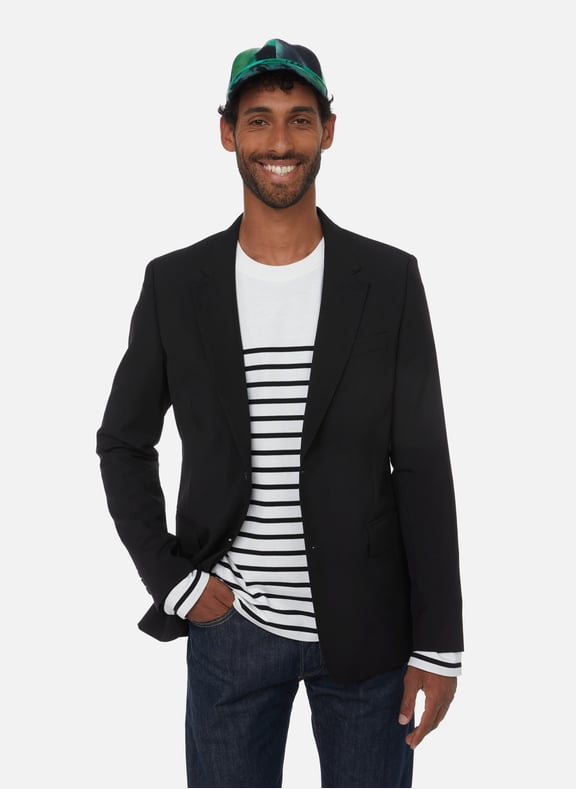 Straight-fit jacket Silver by AMI PARIS AMI PARIS Straight-fit jacket Silver