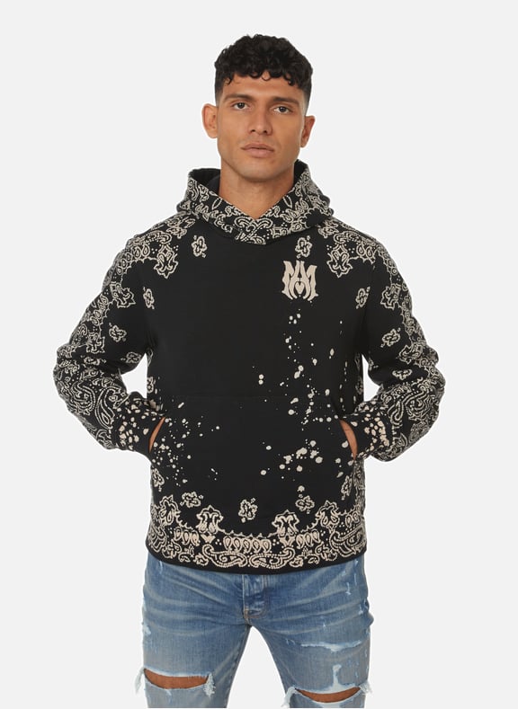 Bandana cotton hoodie Black by AMIRI AMIRI Bandana cotton hoodie Black